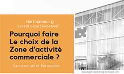 La présentation d'un centre commercial dans une zone